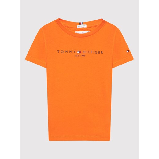 T-Shirt Essential KS0KS00201 D Pomarańczowy Regular Fit Tommy Hilfiger 14Y wyprzedaż MODIVO