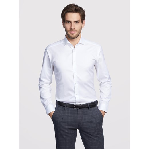 Koszula New Marble D Basic XA0737 Biały Slim Fit Vistula 176_182_43 MODIVO wyprzedaż