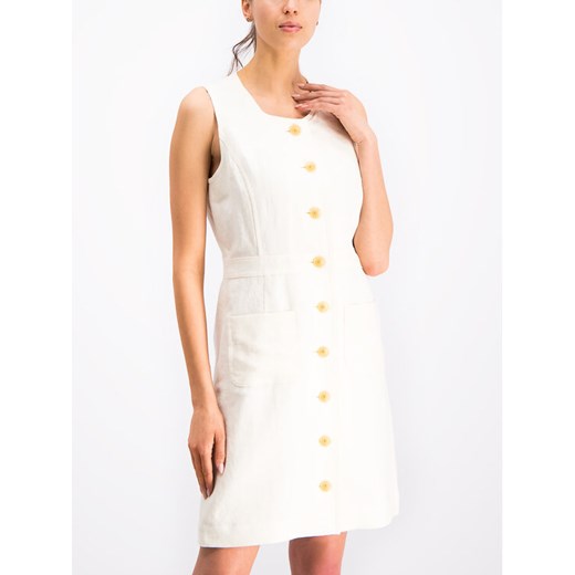 Sukienka letnia Linen Shift 53819 Biały Slim Fit Tory Burch 4 wyprzedaż MODIVO