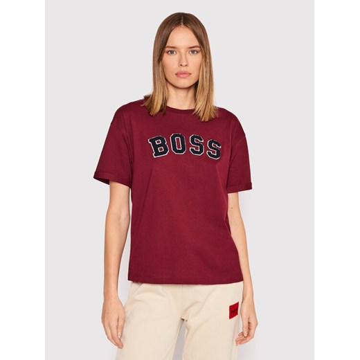 T-Shirt C_Evarsy 50457984 Bordowy Regular Fit S wyprzedaż MODIVO