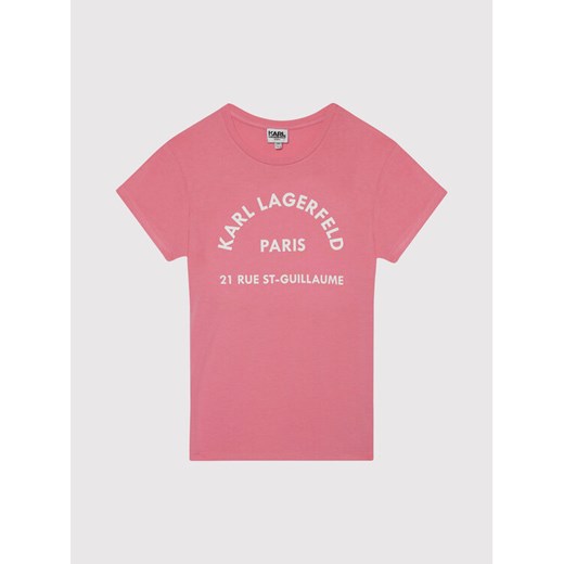 T-Shirt Z15T59 D Różowy Regular Fit Karl Lagerfeld 14Y MODIVO promocyjna cena