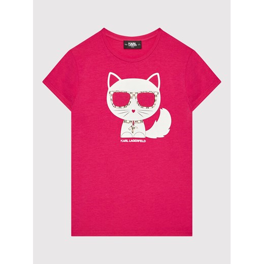 T-Shirt Z15353 M Różowy Regular Fit Karl Lagerfeld 4Y MODIVO