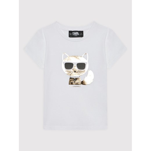 T-Shirt Z15358 S Biały Regular Fit Karl Lagerfeld 10Y MODIVO