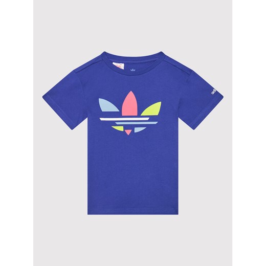 T-Shirt adicolor Tee H14152 Niebieski Regular Fit 11_12Y promocja MODIVO