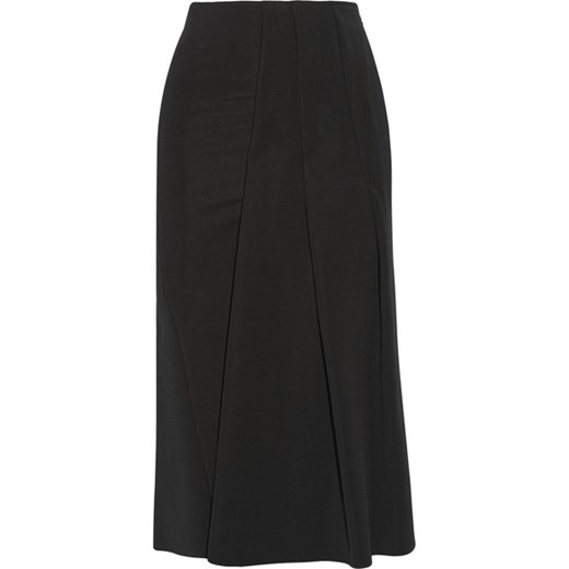 Pleated stretch-jersey skirt net-a-porter czarny spódnica