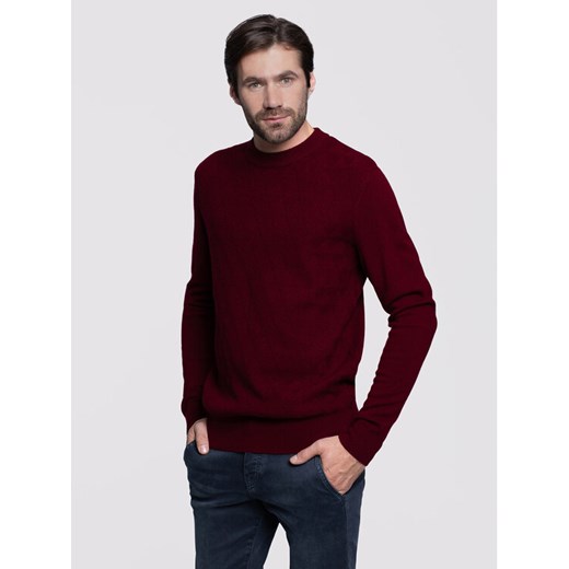Sweter Conrad XA0662 Bordowy Regular Fit Vistula M okazja MODIVO