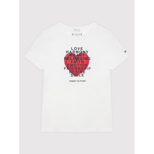 T-Shirt Valentines Day KS0KS00259 Biały Regular Fit Tommy Hilfiger 16Y MODIVO