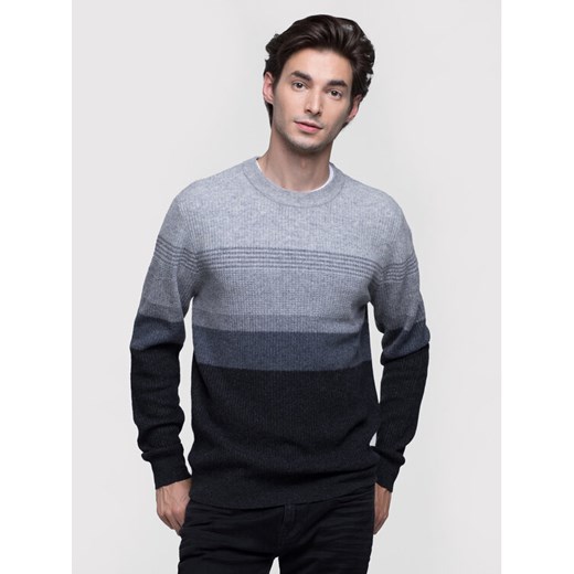 Sweter Clifford XA0663 Szary Regular Fit Vistula M promocja MODIVO