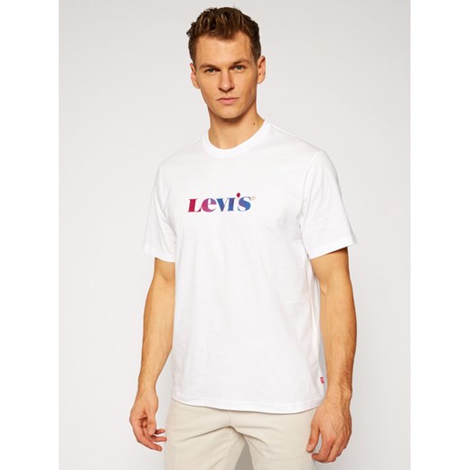 T-Shirt 16143-0081 Biały Relaxed Fit M MODIVO wyprzedaż