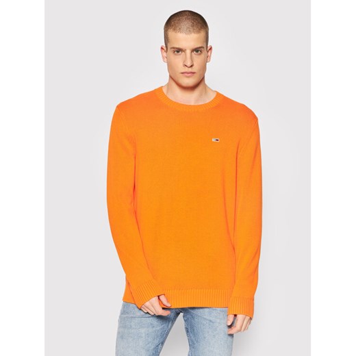 Sweter Tjm Essential DM0DM11856 Pomarańczowy Regular Fit Tommy Jeans M wyprzedaż MODIVO