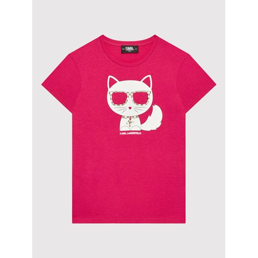T-Shirt Z15353 D Różowy Regular Fit Karl Lagerfeld 16Y MODIVO