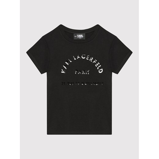 T-Shirt Z15351 D Czarny Regular Fit Karl Lagerfeld 14Y MODIVO