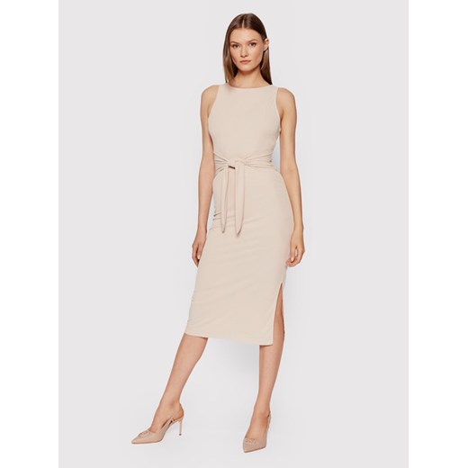 Sukienka codzienna Annmari W1YK98 KAQL0 Beżowy Slim Fit Guess M okazja MODIVO
