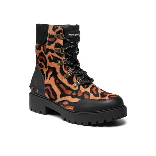 Botki Shoes Biker Leopard 21WSTL02 Brązowy Desigual 38 MODIVO