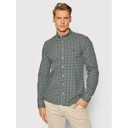 Koszula 127 7028 42146 Zielony Shaped Fit S promocyjna cena MODIVO