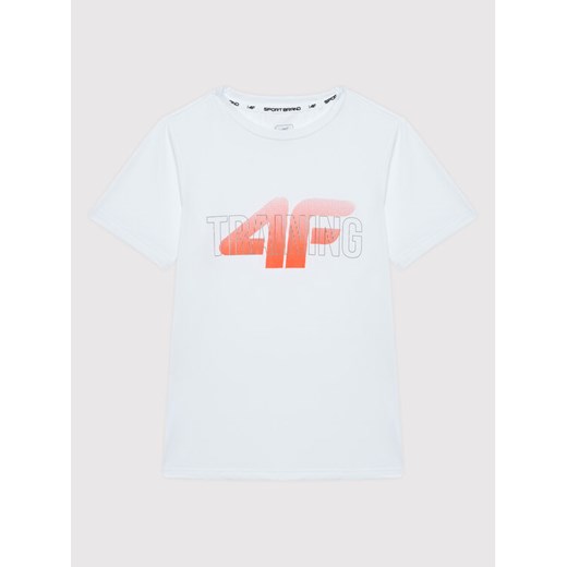 T-Shirt HJL22-JTSMF001 Biały Regular Fit 146_152 MODIVO