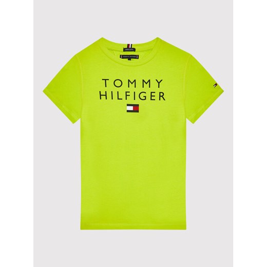 T-Shirt Th Logo KB0KB06849 D Zielony Regular Fit Tommy Hilfiger 8Y wyprzedaż MODIVO