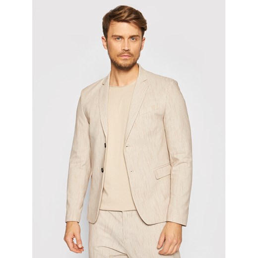 Marynarka JZ0TBME Beżowy Slim Fit Imperial M MODIVO wyprzedaż