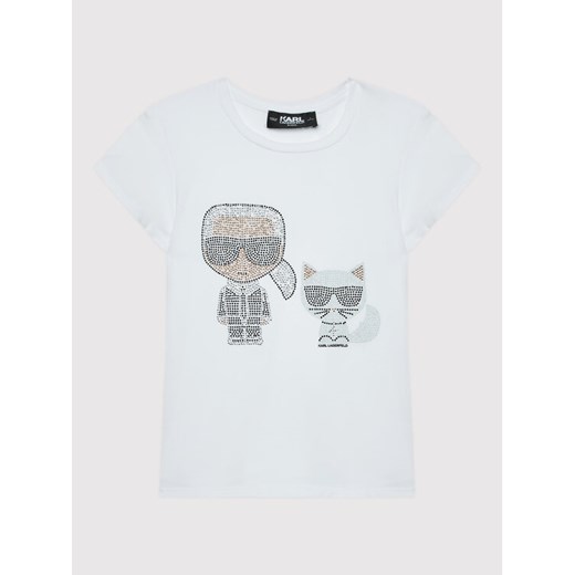 T-Shirt Z15361 S Biały Regular Fit Karl Lagerfeld 6Y MODIVO