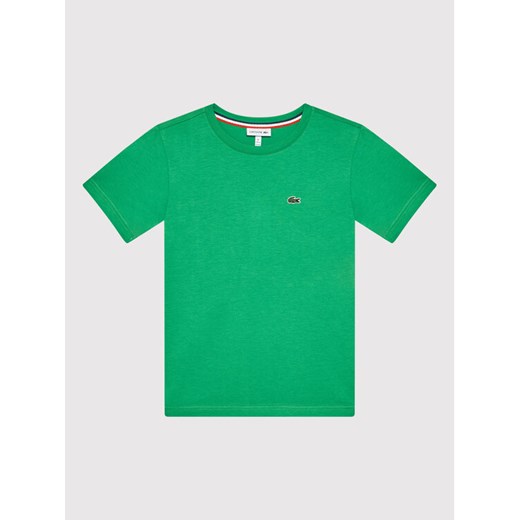 T-Shirt TJ1442 Zielony Regular Fit Lacoste 10Y okazyjna cena MODIVO