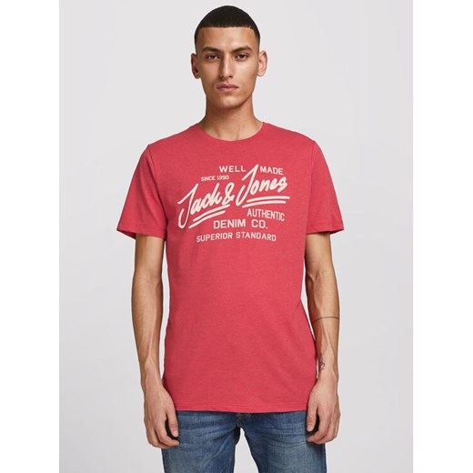 T-Shirt Jeans 12177533 Czerwony Slim Fit S MODIVO promocja