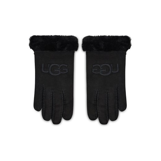 Rękawiczki Damskie W Sheepskin Embroider Glove 20931 Czarny M wyprzedaż MODIVO