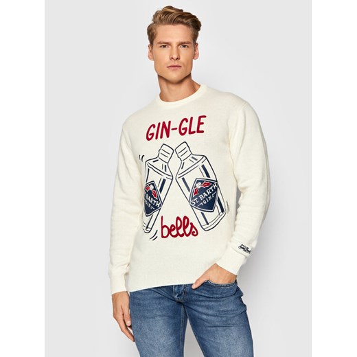 Sweter Heron HER0001 DGNG10 Beżowy Regular Fit Mc2 Saint Barth XL wyprzedaż MODIVO