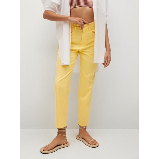 Spodnie materiałowe Fives 17032027 Żółty Regular Fit Mango 36 MODIVO okazja