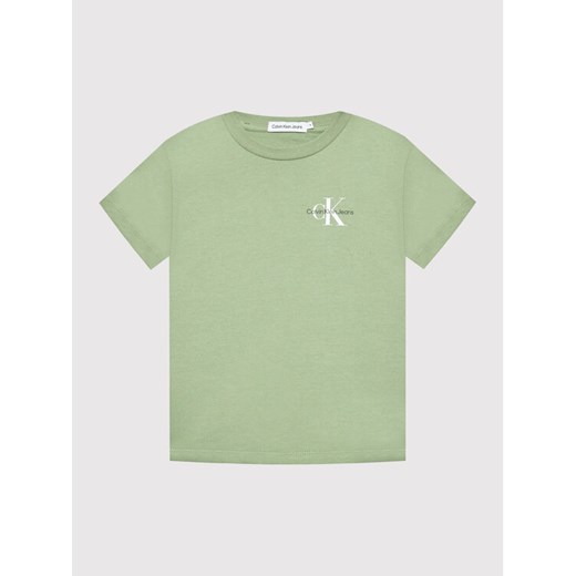 T-Shirt Monogram IB0IB01231 Zielony Regular Fit 14Y MODIVO