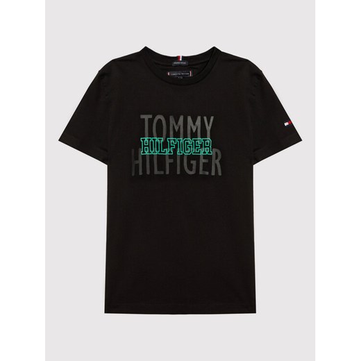 T-Shirt Over Print KB0KB07015 M Czarny Regular Fit Tommy Hilfiger 5Y MODIVO