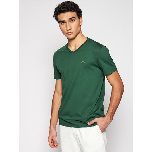 T-Shirt TH6710 Zielony Regular Fit Lacoste 6 okazja MODIVO
