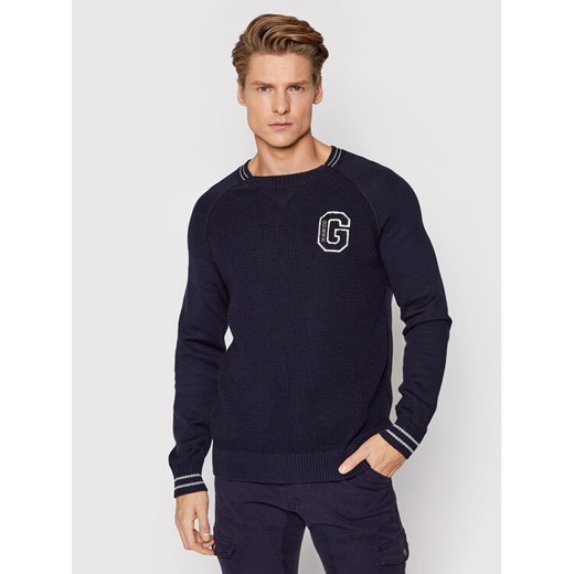Sweter M2RR01 Z2UZ1 Granatowy Regular Fit Guess M MODIVO