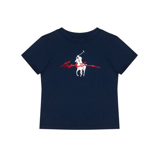 T-Shirt Ss Graph Tee 323839239002 Granatowy Regular Fit Polo Ralph Lauren M promocyjna cena MODIVO