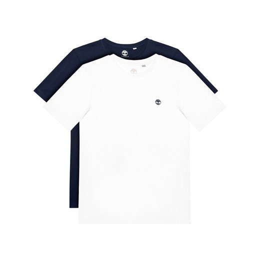 Komplet 2 t-shirtów T25S27 S Biały Regular Fit Timberland 6Y MODIVO okazyjna cena