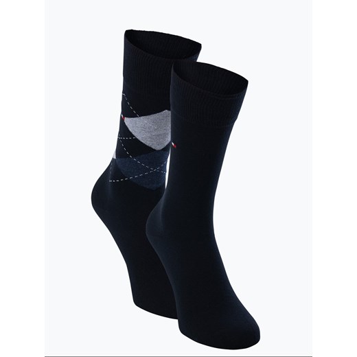 Tommy Hilfiger Skarpety pakowane po 2 szt. Mężczyźni Bawełna granatowy jednolity ze sklepu vangraaf w kategorii Skarpetki męskie - zdjęcie 134377521