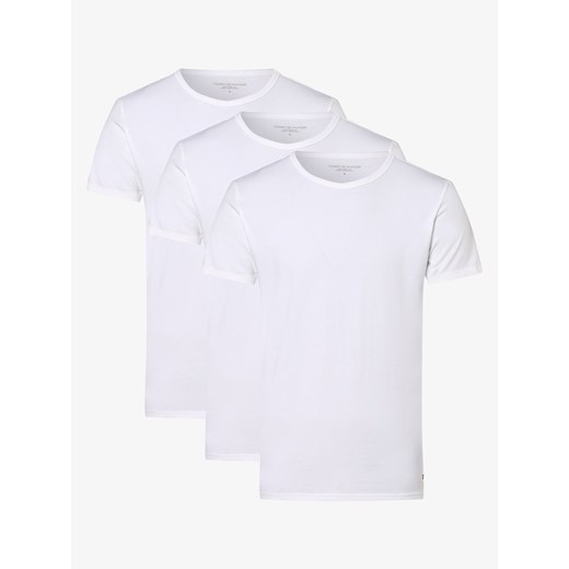 Tommy Hilfiger T-shirty pakowane po 3 szt. Mężczyźni Bawełna biały jednolity ze sklepu vangraaf w kategorii Podkoszulki męskie - zdjęcie 134377583