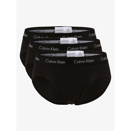 Calvin Klein Slipy pakowane po 3 szt. Mężczyźni Bawełna czarny jednolity ze sklepu vangraaf w kategorii Majtki męskie - zdjęcie 134377713
