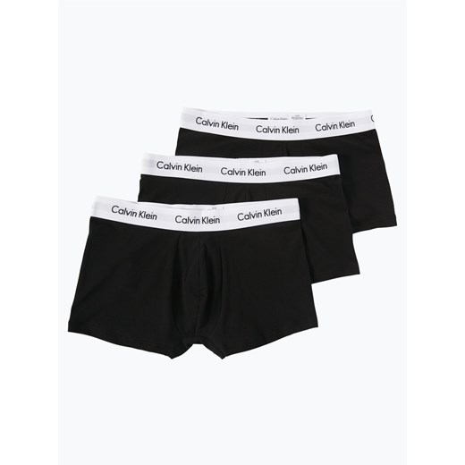 Calvin Klein Obcisłe bokserki pakowane po 3 szt. Mężczyźni Bawełna czarny jednolity ze sklepu vangraaf w kategorii Majtki męskie - zdjęcie 134377790