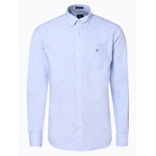 Gant Koszula męska Mężczyźni Regular Fit Bawełna jasnoniebieski jednolity button Gant S vangraaf