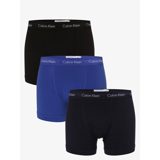 Calvin Klein Obcisłe bokserki pakowane po 3 szt. Mężczyźni Dżersej błękit królewski jednolity ze sklepu vangraaf w kategorii Majtki męskie - zdjęcie 134378050