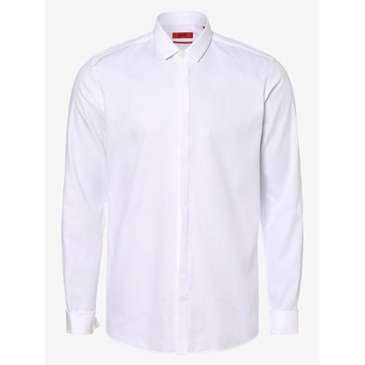 HUGO - Koszula męska z wywijanymi mankietami – Ejinar, biały 39 vangraaf
