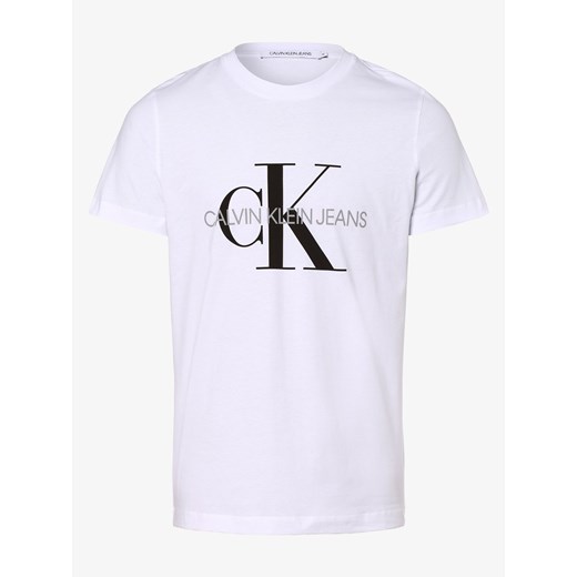 Calvin Klein Jeans - T-shirt męski, biały XL vangraaf