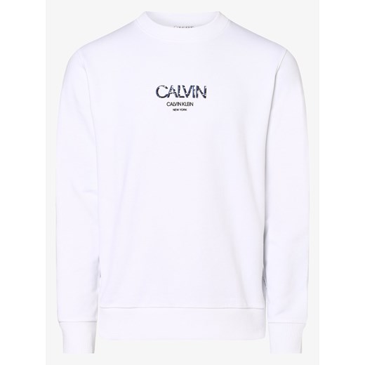 Calvin Klein - Męska bluza nierozpinana, biały Calvin Klein XXL vangraaf
