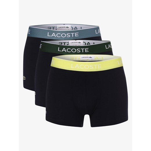 Lacoste Obcisłe bokserki pakowane po 3 szt. Mężczyźni Dżersej granatowy jednolity ze sklepu vangraaf w kategorii Majtki męskie - zdjęcie 134378463