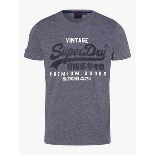 Superdry T-shirt męski Mężczyźni indygo nadruk ze sklepu vangraaf w kategorii T-shirty męskie - zdjęcie 134378693