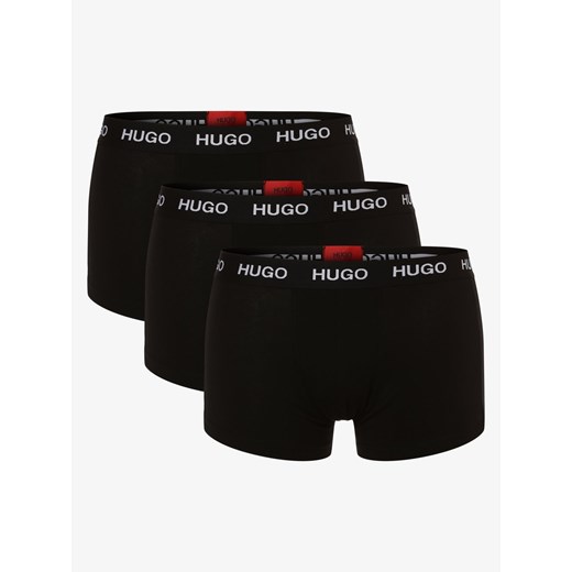 HUGO Obcisłe bokserki pakowane po 3 szt. Mężczyźni Bawełna czarny jednolity ze sklepu vangraaf w kategorii Majtki męskie - zdjęcie 134378700