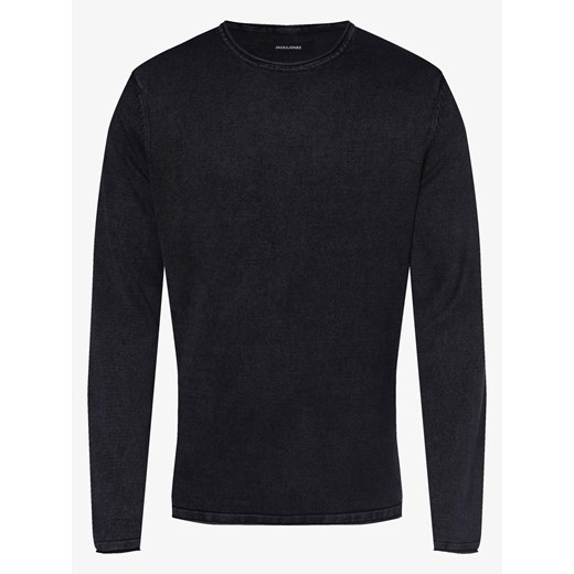 Jack & Jones Sweter męski Mężczyźni Bawełna granatowy jednolity ze sklepu vangraaf w kategorii Swetry męskie - zdjęcie 134378954