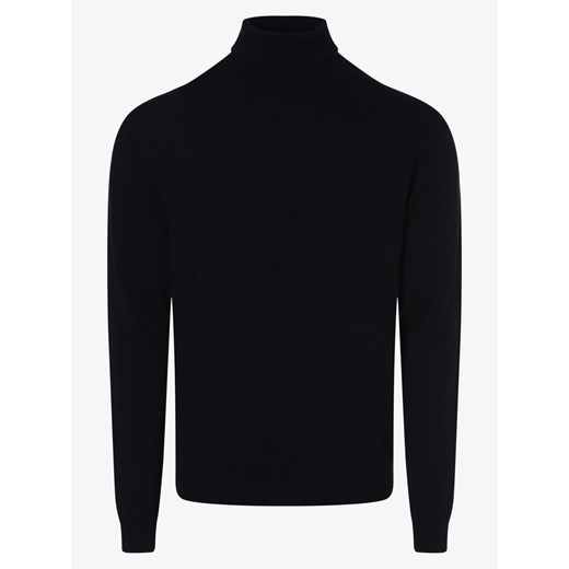 Finshley & Harding - Męski sweter z mieszanki kaszmiru i jedwabiu, niebieski Finshley & Harding XL vangraaf