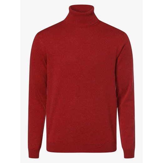Finshley & Harding - Męski sweter z mieszanki kaszmiru i jedwabiu, czerwony Finshley & Harding XL vangraaf