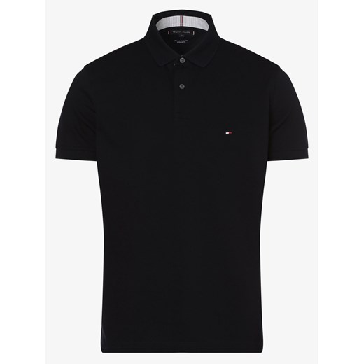 Tommy Hilfiger Męska koszulka polo Mężczyźni Bawełna granatowy jednolity ze sklepu vangraaf w kategorii T-shirty męskie - zdjęcie 134379153